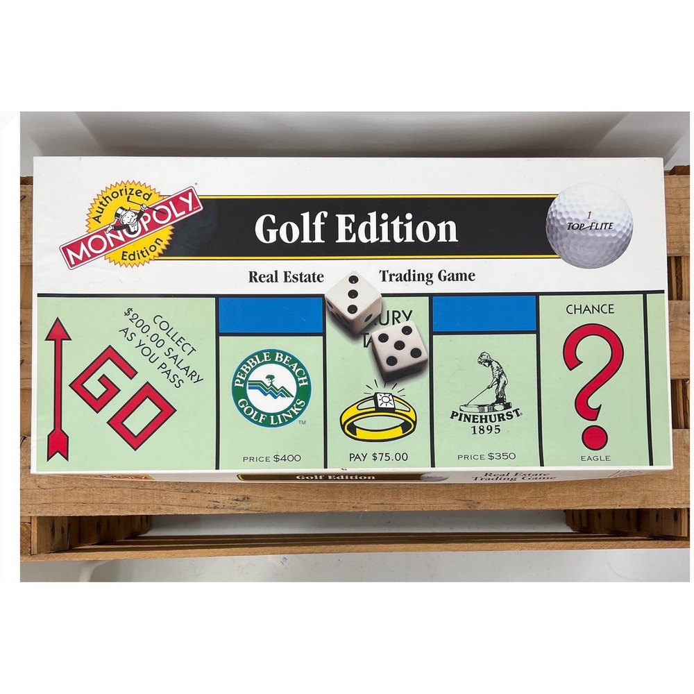 Monopoly Golf Edition Board Game‎ 1996 USAopoly Pebble Beach Pinehurst Complete